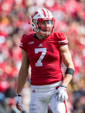 Wisconsin safety Michael Caputo during a game at Camp Randall Stadium (Credit: Jeff Hanisch-USA TODAY Sports)